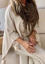 Load image into Gallery viewer, Dualchi Knitted Snood Scarf in Mocha - Feathers Of Italy 
