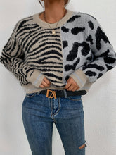 Load image into Gallery viewer, Monaco Zebra Striped And Cow Pattern Fluffy Knit Jumper

