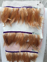 Load image into Gallery viewer, Naples Cashmere Scarf with Feather Trim in Beige - Feathers Of Italy 
