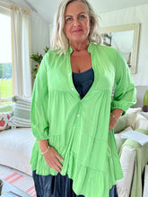 Load image into Gallery viewer, Milan Casual Satin Smock Dress - Green

