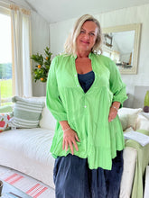 Load image into Gallery viewer, Milan Casual Satin Smock Dress - Green
