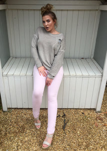 Slouchy Sweat Pants in Pink - Feathers Of Italy 