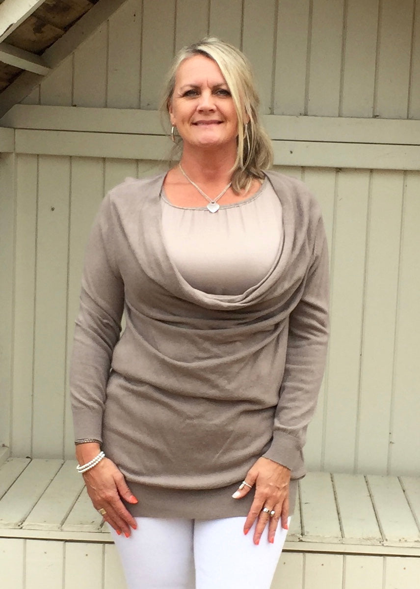 cowl bead layer jumper