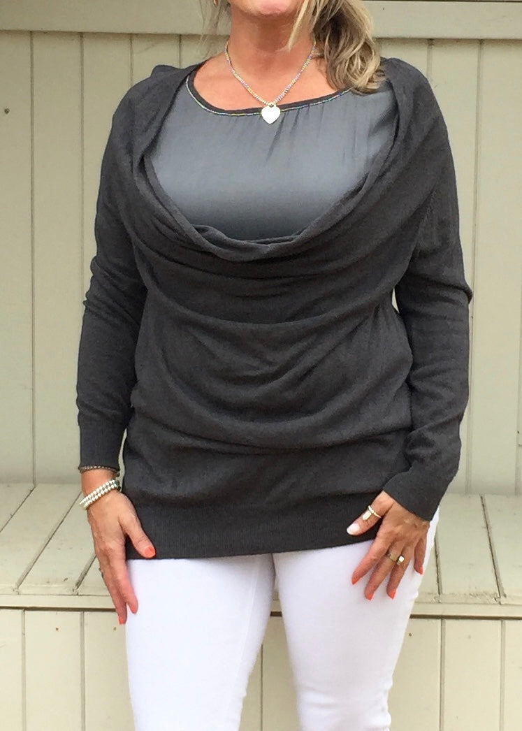 cowl bead layer jumper