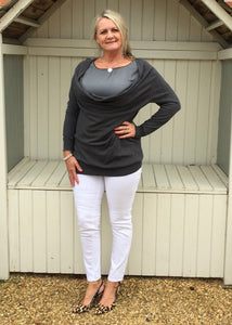 cowl bead layer jumper