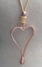 Load image into Gallery viewer, Large Heart Pendant in Rose Gold - Feathers Of Italy 
