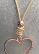 Load image into Gallery viewer, Large Heart Pendant in Rose Gold - Feathers Of Italy 
