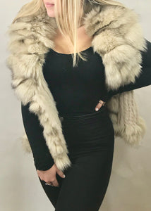 Luxury Fur Gilet in Cream by Feathers Of Italy - Feathers Of Italy 