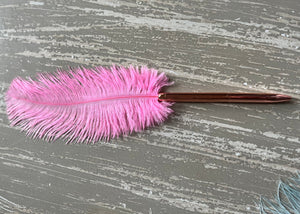 Pink Feather Ballpoint Pen | Feathers Of Italy 