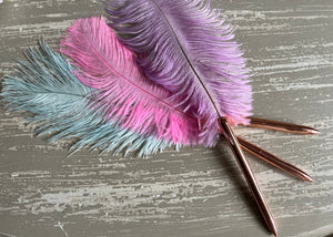 Pink Feather Ballpoint Pen | Feathers Of Italy 