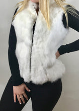 Load image into Gallery viewer, Fur Gilet in Snow White by Feathers Of Italy - Feathers Of Italy 
