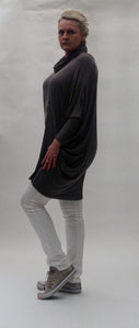 Pisa Snood Oversized Top in Mushroom - Feathers Of Italy 