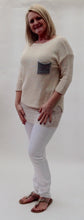 Load image into Gallery viewer, Ischia Patch Pocket Jumper in Cream - Feathers Of Italy 
