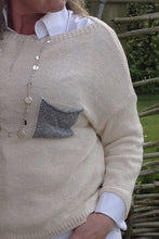 Load image into Gallery viewer, Ischia Patch Pocket Jumper in Cream - Feathers Of Italy 
