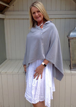 Load image into Gallery viewer, Sicily Five Way Poncho in Duck Egg - Feathers Of Italy 
