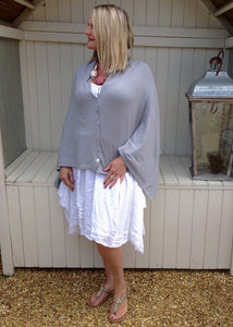 Sicily Five Way Poncho in Duck Egg - Feathers Of Italy 