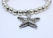 Load image into Gallery viewer, Starfish Silver coloured Stretchy Bracelet - By Feathers Of Italy - Feathers Of Italy 
