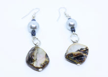 Load image into Gallery viewer, Mother Of Pearl and Shell Earrings Pierced Ears  - Feathers Of Italy - Feathers Of Italy 
