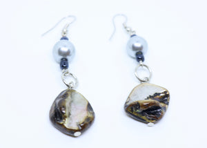 Mother Of Pearl and Shell Earrings Pierced Ears  - Feathers Of Italy - Feathers Of Italy 