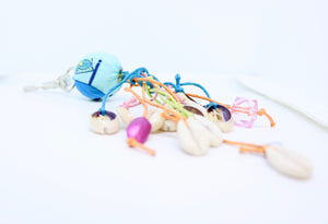 Shell and Ball Brightly Coloured Key Ring  - by Feathers Of Italy - Feathers Of Italy 