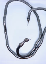 Load image into Gallery viewer, Bendy Snake Necklace or Bracelet in Gunmetal Grey - Feathers Of Italy - Feathers Of Italy 
