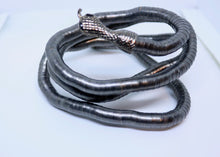 Load image into Gallery viewer, Bendy Snake Necklace or Bracelet in Gunmetal Grey - Feathers Of Italy - Feathers Of Italy 
