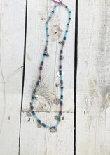 Load image into Gallery viewer, Mauri Necklace in Blue - Feathers Of Italy - Feathers Of Italy 
