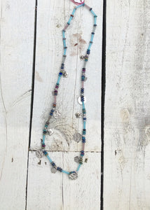 Mauri Necklace in Blue - Feathers Of Italy - Feathers Of Italy 