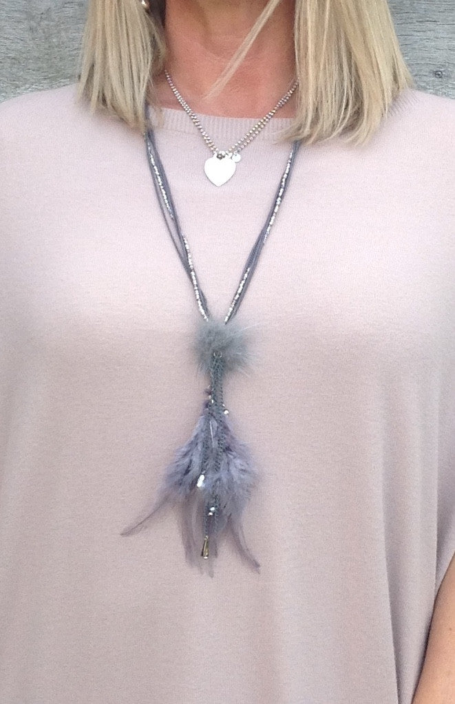 pom pom necklace