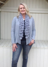 Load image into Gallery viewer, Pom Pom Cardigan in Grey - Feathers Of Italy 
