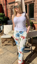 Load image into Gallery viewer, Florence One Size Vintage Look Floral Joggers - Feathers Of Italy 
