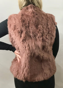 Fur Gilet in Pink by Feathers Of Italy - Feathers Of Italy 