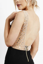 Load image into Gallery viewer, Low Back Sequin Dress in Black - Feathers Of Italy 
