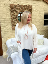 Load image into Gallery viewer, Monaco Cream Open Cardigan with Pockets
