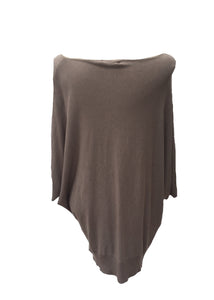 Guava Overlay knitted Tunic In Mocha - Feathers Of Italy 