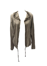 Load image into Gallery viewer, Sequin Hooded Jacket in Washed Stone Made In Italy By Feathers Of Italy One Size - Feathers Of Italy 
