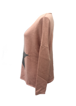 Load image into Gallery viewer, Star Knit Jumper In Pink - Feathers Of Italy 

