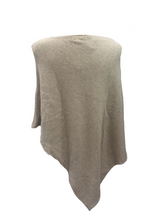 Load image into Gallery viewer, Star Poncho in Beige - Feathers Of Italy 
