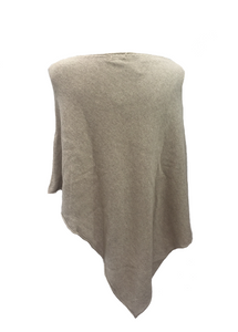 Star Poncho in Beige - Feathers Of Italy 