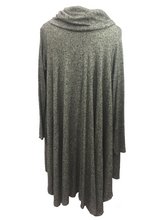 Load image into Gallery viewer, Swing Top with Cowl in Charcoal Marl - Feathers Of Italy 
