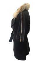 Load image into Gallery viewer, Positana Over Jacket in Black - Feathers Of Italy 
