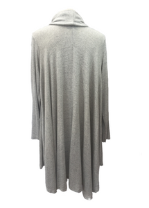 Swing Top with Cowl in Light Grey - Feathers Of Italy 