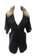 Load image into Gallery viewer, Positana Over Jacket in Black - Feathers Of Italy 
