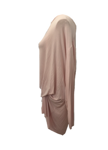 Saints Layered T Shirt Top Pink Made In Italy By Feathers Of Italy One Size - Feathers Of Italy 