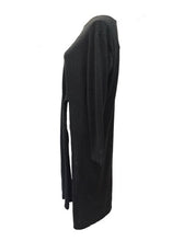 Load image into Gallery viewer, Limited Edition Long Line Jumper with front Splits In Grey - Feathers Of Italy 
