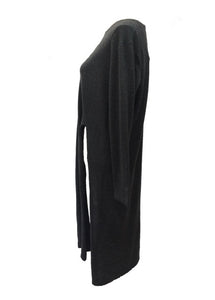 Limited Edition Long Line Jumper with front Splits In Grey - Feathers Of Italy 