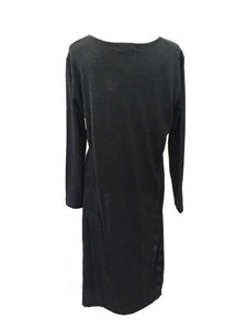 Limited Edition Long Line Jumper with front Splits In Grey - Feathers Of Italy 