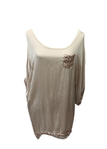 florence sequin silk top