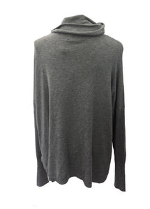 Diamante Cuff Jumper in Grey - Feathers Of Italy 