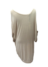Load image into Gallery viewer, Raggy Edge Silk Layer Top in Stone Made In Italy By Feathers Of Italy One Size - Feathers Of Italy 
